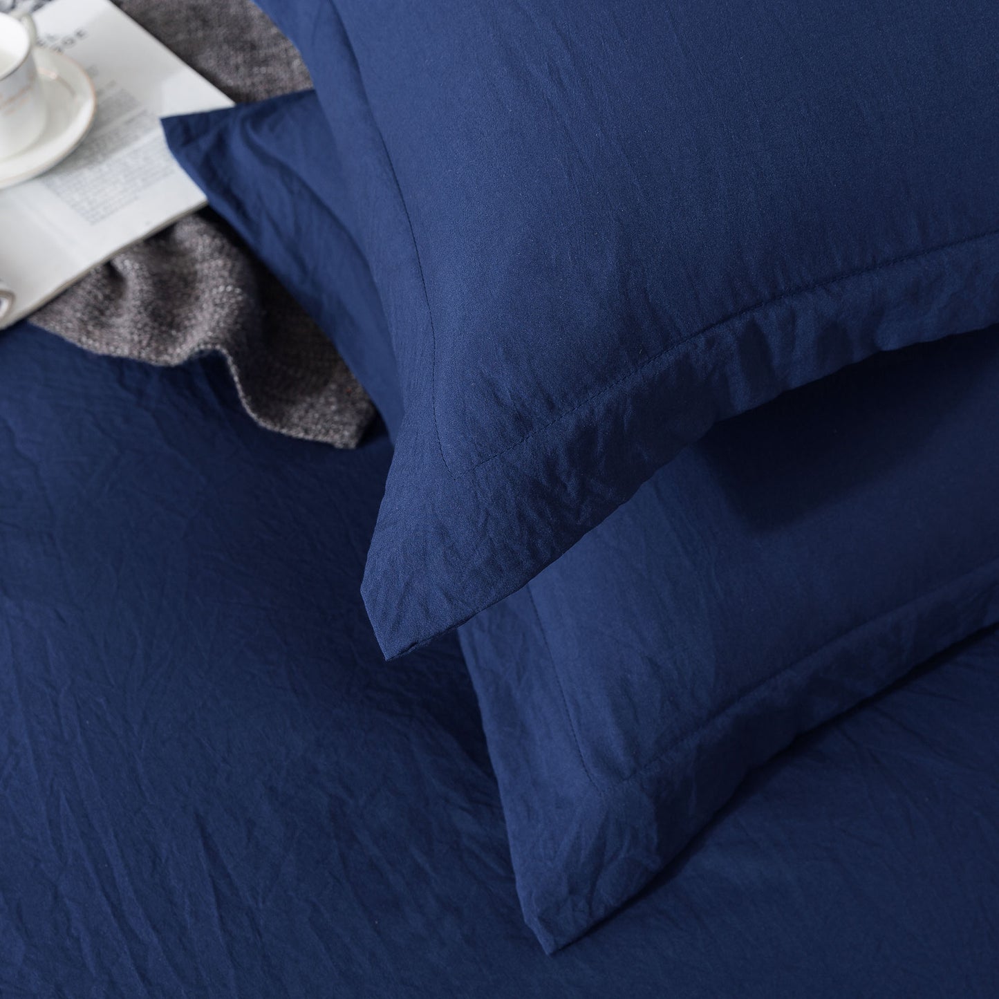Kasentex Ultra Soft All Season Zipper Closure Duvet Cover Set, Cloud White