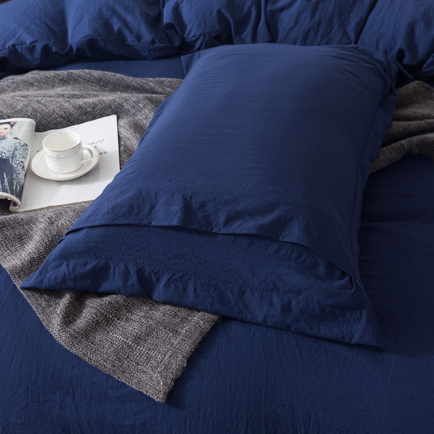 Kasentex Ultra Soft All Season Zipper Closure Duvet Cover Set, Cloud White