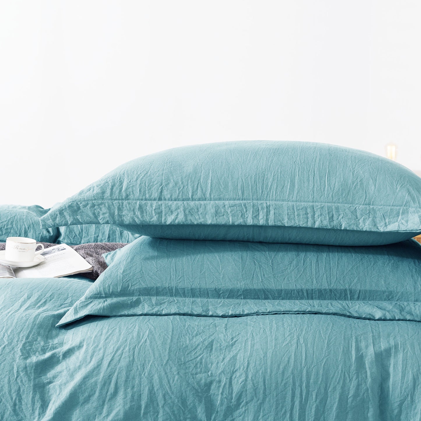 Kasentex Ultra Soft All Season Zipper Closure Duvet Cover Set, Cloud White
