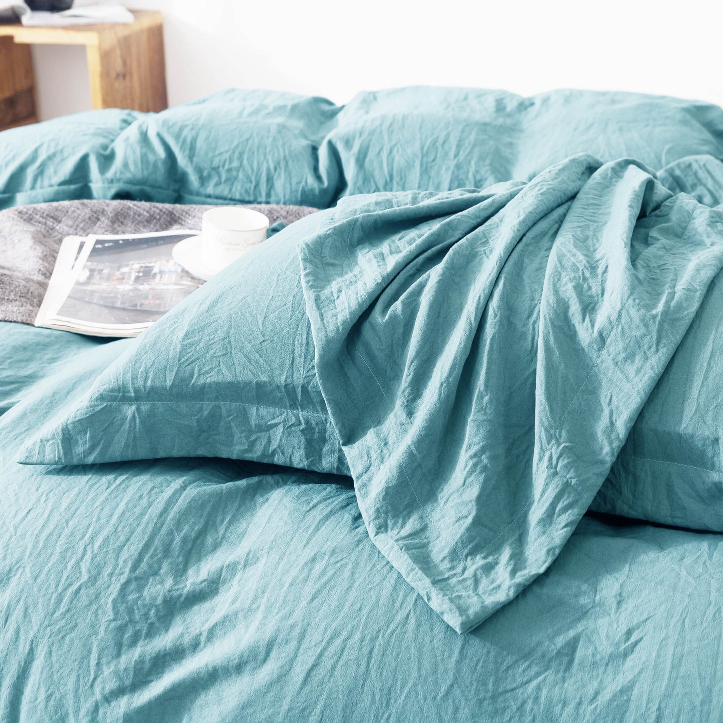 Kasentex Ultra Soft All Season Zipper Closure Duvet Cover Set, Cloud White