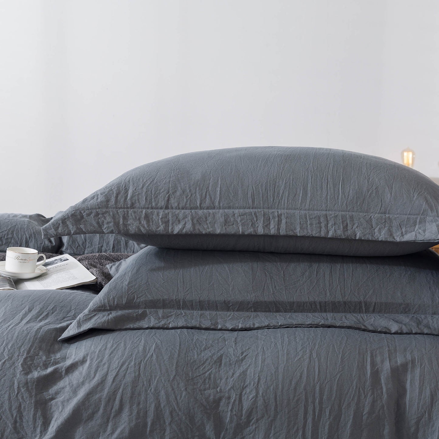 Kasentex Ultra Soft All Season Zipper Closure Duvet Cover Set, Cloud White