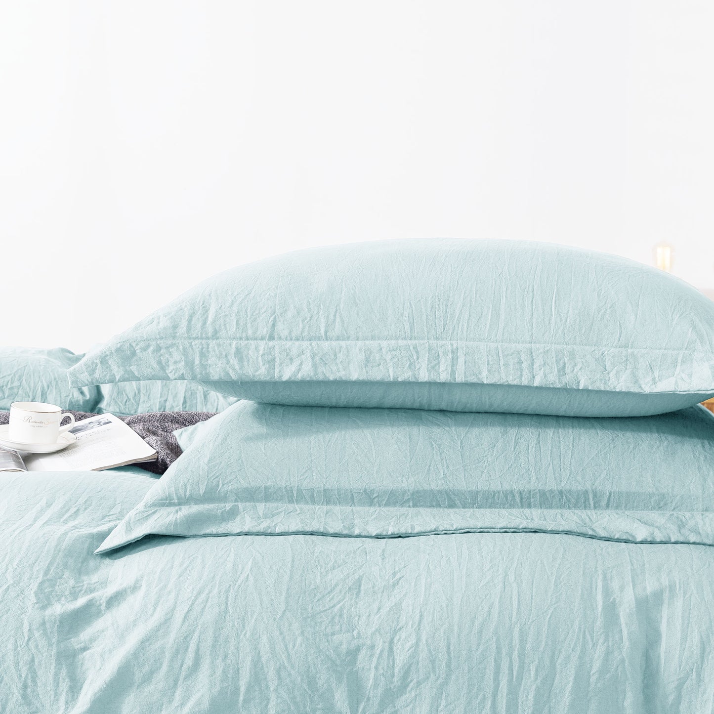 Kasentex Ultra Soft All Season Zipper Closure Duvet Cover Set, Cloud White