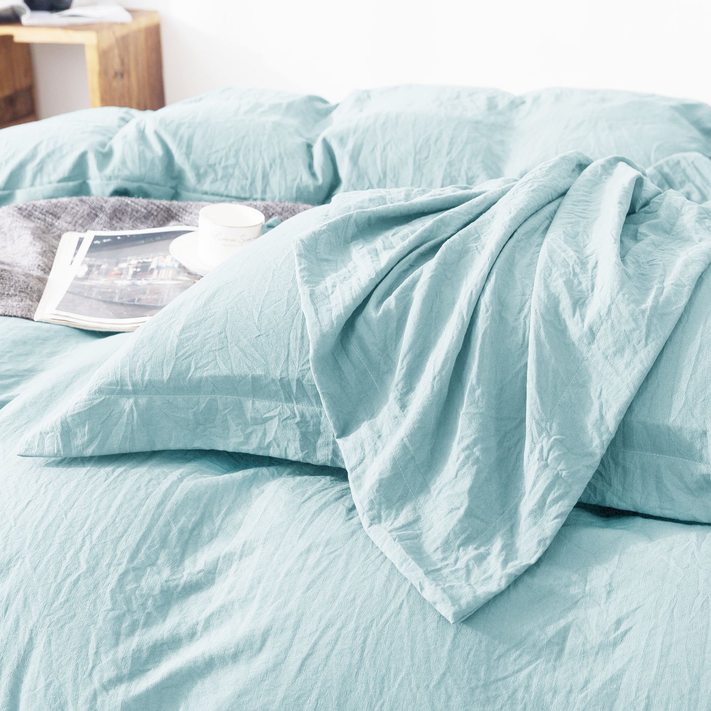 Kasentex Ultra Soft All Season Zipper Closure Duvet Cover Set, Cloud White