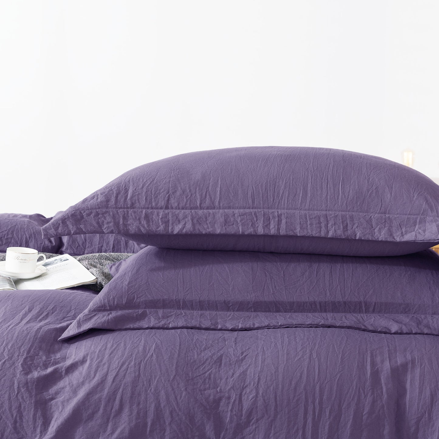 Kasentex Ultra Soft All Season Zipper Closure Duvet Cover Set, Cloud White