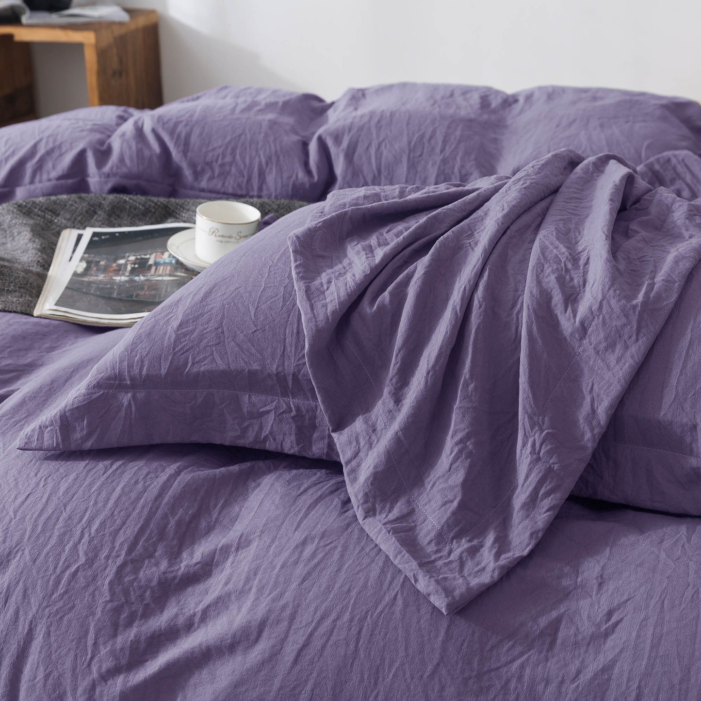 Kasentex Ultra Soft All Season Zipper Closure Duvet Cover Set, Cloud White