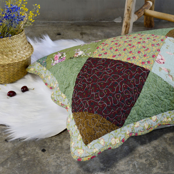 Floral Paisley Boho Quilt Pillow Sham Kasentex