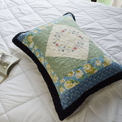Kasentex Cotton Coastal Blue Pillow Sham, Boho Style