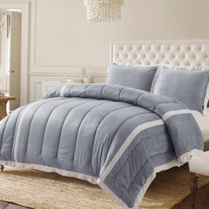 Kasentex Ultra Soft Cozy Stripe Design Down Alternative Comforter Set, Room Decor, Graduation Gifts