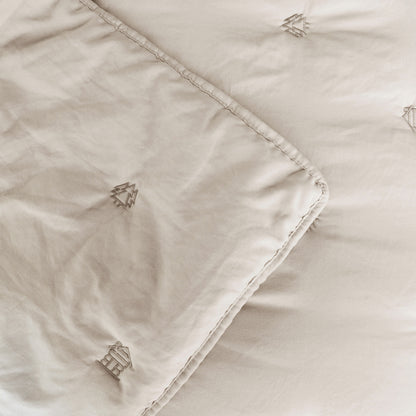 Kasentex All Season Ultra Soft Stitched Quilt Set, Blue or Camel or Grey, Room Decor, Graduation Gifts