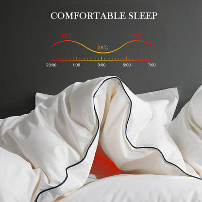 Kasentex Ultra Soft Blue Piped Edge Warm Winter Heavy Weights Down Comforter, White