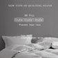 Kasentex Ultra Soft Blue Piped Edge Warm Winter Heavy Weights Down Comforter, White