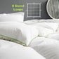 Kasentex Ultra Soft Green Piped Edge Warm Winter Heavy Weights Down Comforter, White
