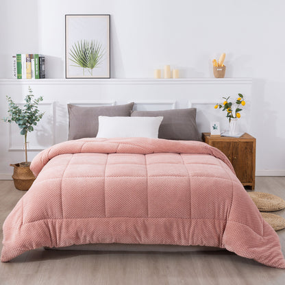 Rose Reversible Plush Sherpa Comforter