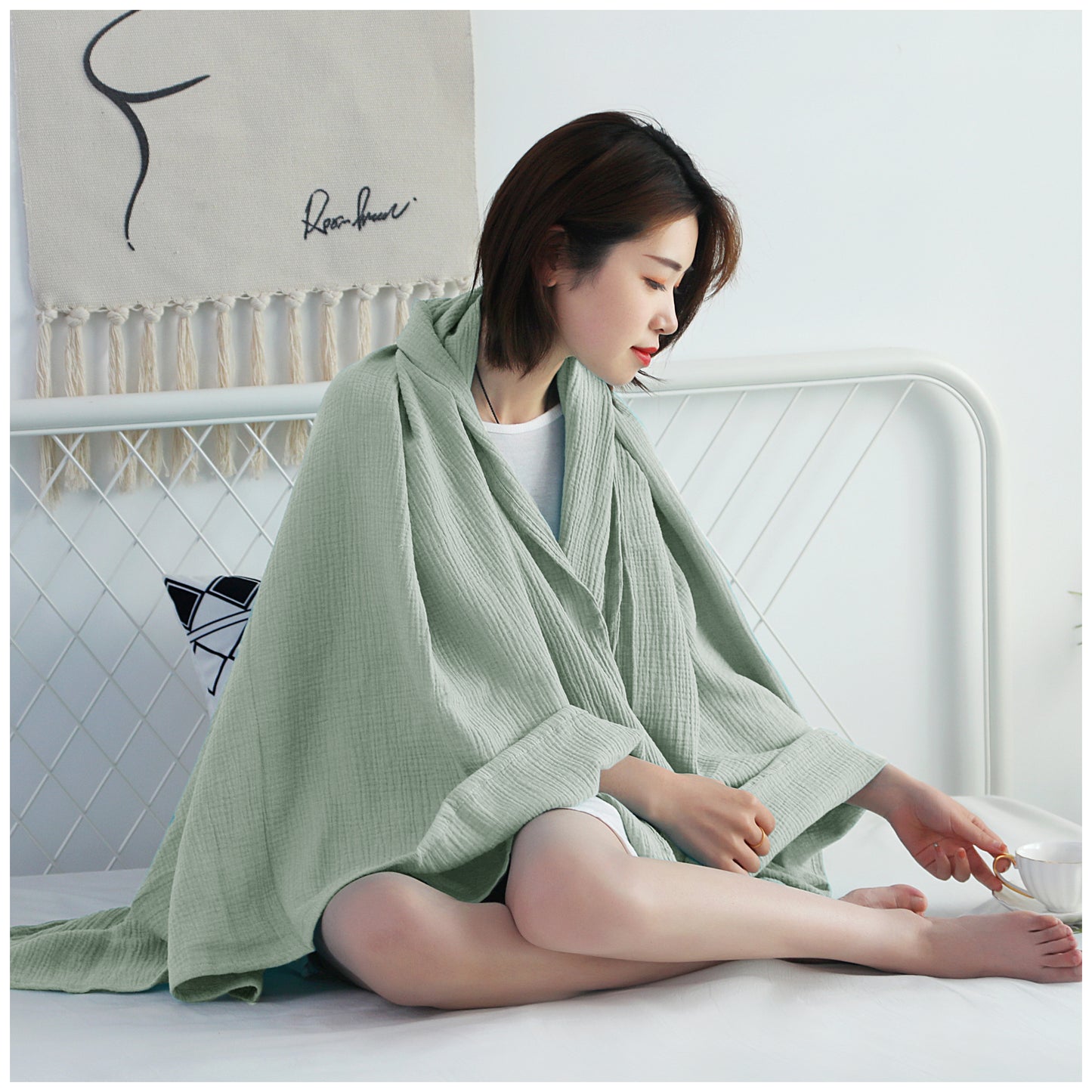 100% Lightweight Cotton Summer Blanket