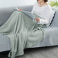 Kasentex 100% Cotton Soft Lightweight Summer Blanket, Turquoise or Sage