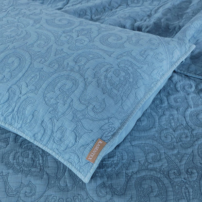 Kasentex Ultra Soft Stone-Washed Floral Design Quilt Set