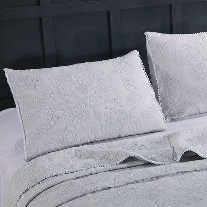 Kasentex Ultra Soft Stone-Washed Floral Design Quilt Set