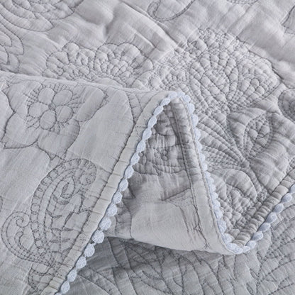 Kasentex Ultra Soft Stone-Washed Floral Design Quilt Set