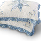 Blue Patchwork Embroidery Pillow Sham Set