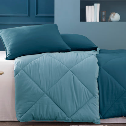 Kasentex Ultra Soft 2-Tone Reversible Comforter Set, Multi Colors, Room Decor, Graduation Gifts, Mom Gift