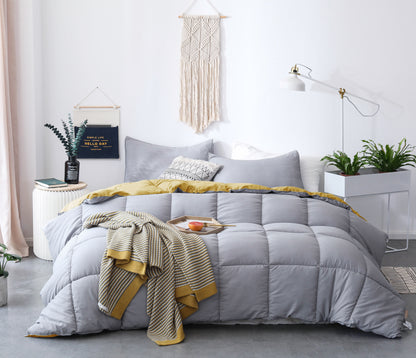 Yellow and Gray Bedding That Will Make Your Bedroom Pop