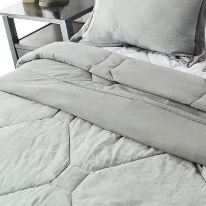 Kasentex Ultra Soft Quilted Comforter Set with Ruffled Trim Edge, Peach Rose, Room Decor, Graduation Gifts