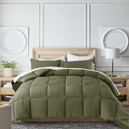 Kasentex Ultra Soft All Season Down Alternative Reversible Warm Comforter for Winter, Twin, Queen, King