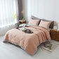 Rose Quilted Comforter Set with Ruffled Trim Edge