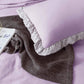 Rose Quilted Comforter Set with Ruffled Trim Edge